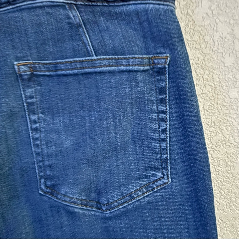 FRAME Dark Wash Braided Waistband Cropped Flare Jeans Women’s 29 - Picture 6 of 9